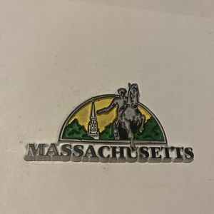 Massachusetts State Rubber Refrigerator Souvenir Travel Magnet